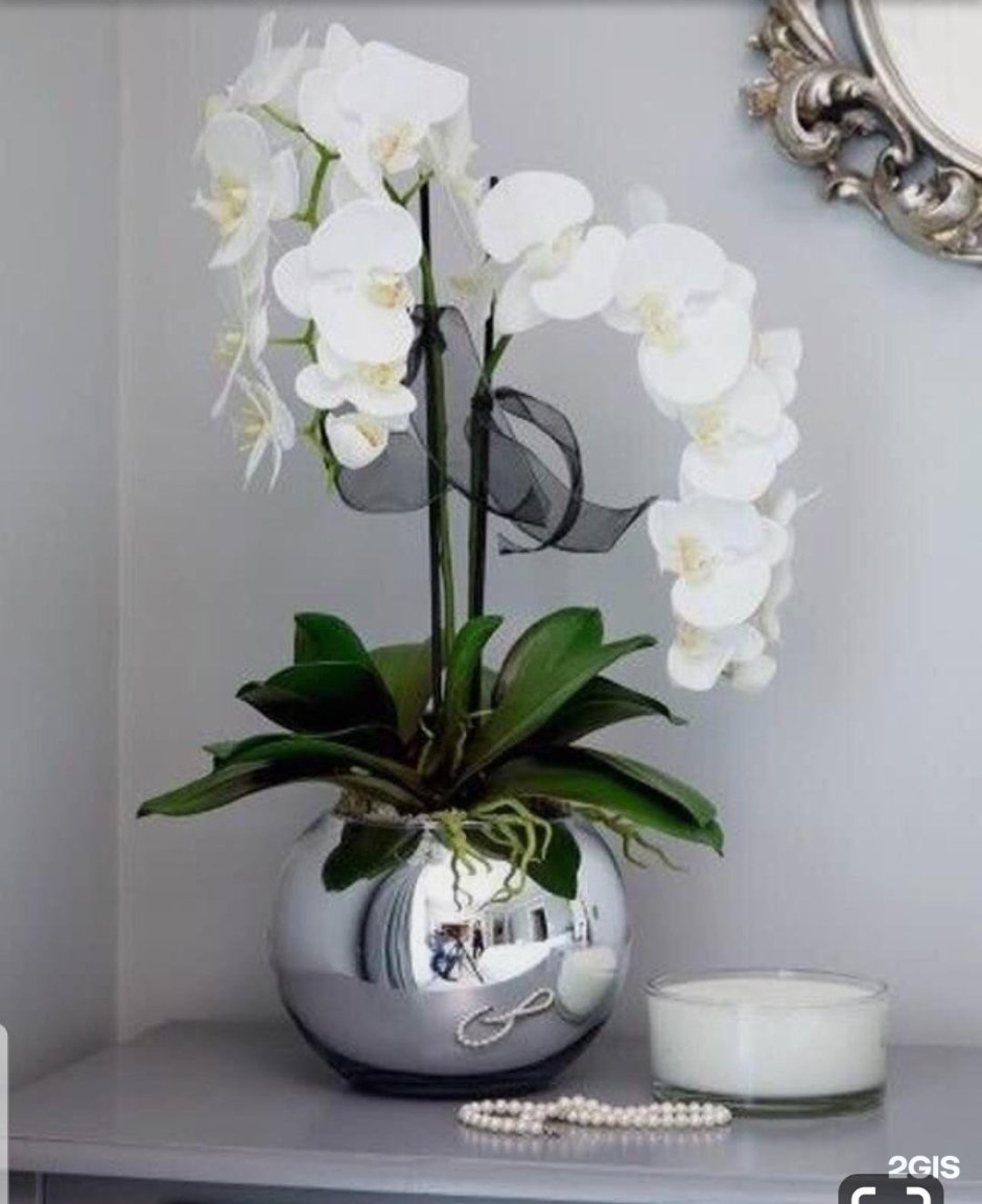 Ваза с орхидеями в интерьере