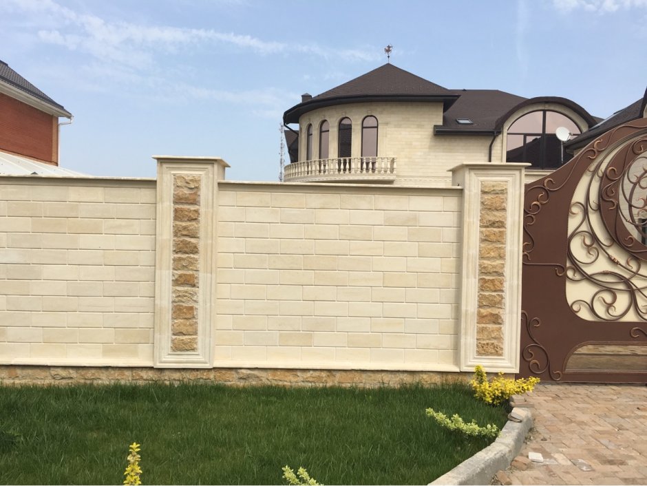 Забор каменный Дагестанский камень