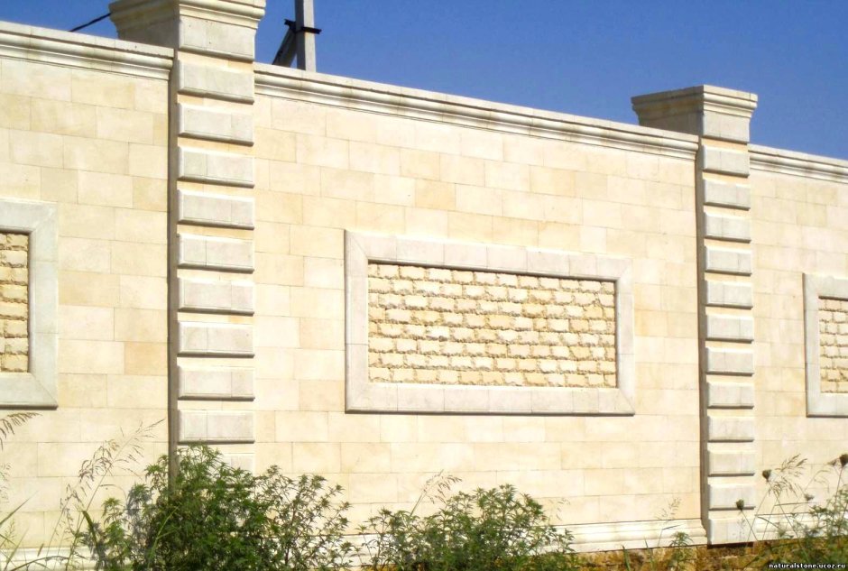 Забор каменный Дагестанский камень