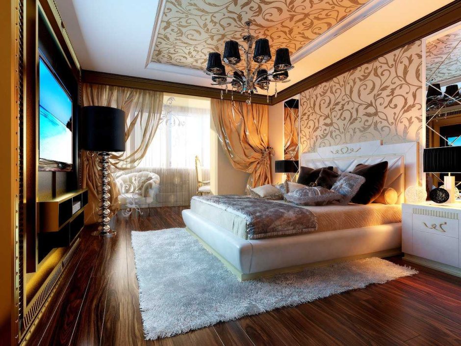 Спальня в стиле арт деко в квартире