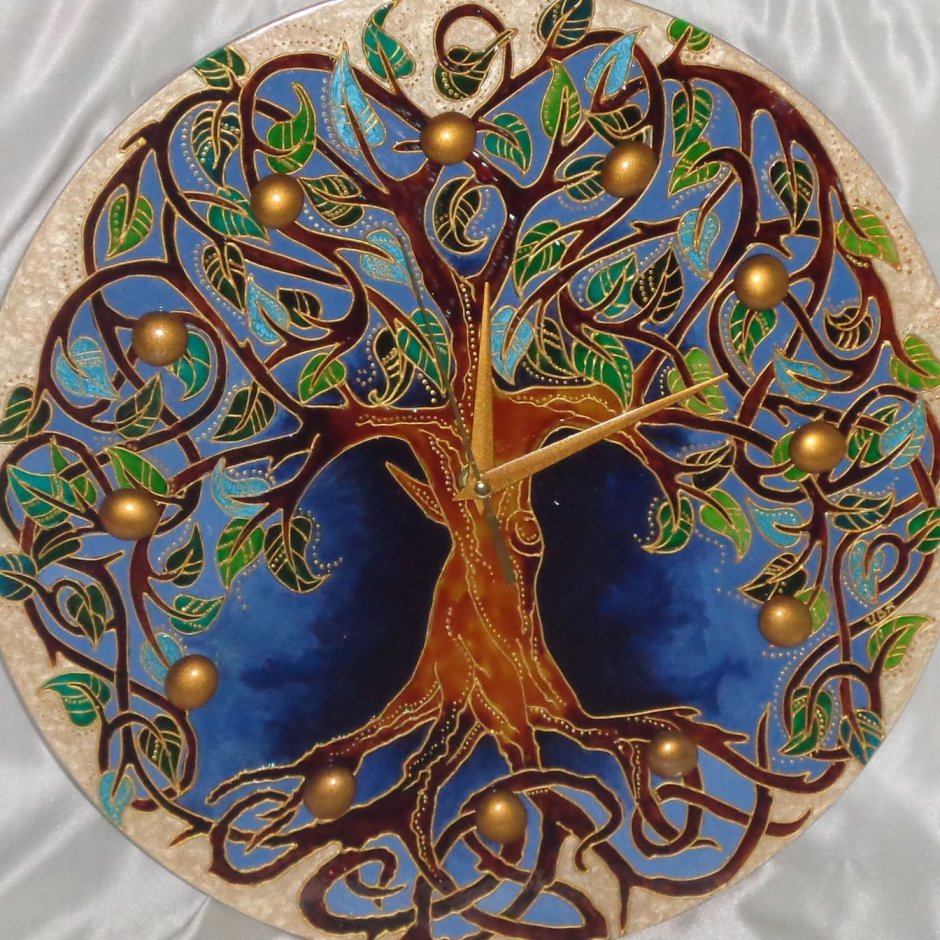 Витражная роспись дерево жизни