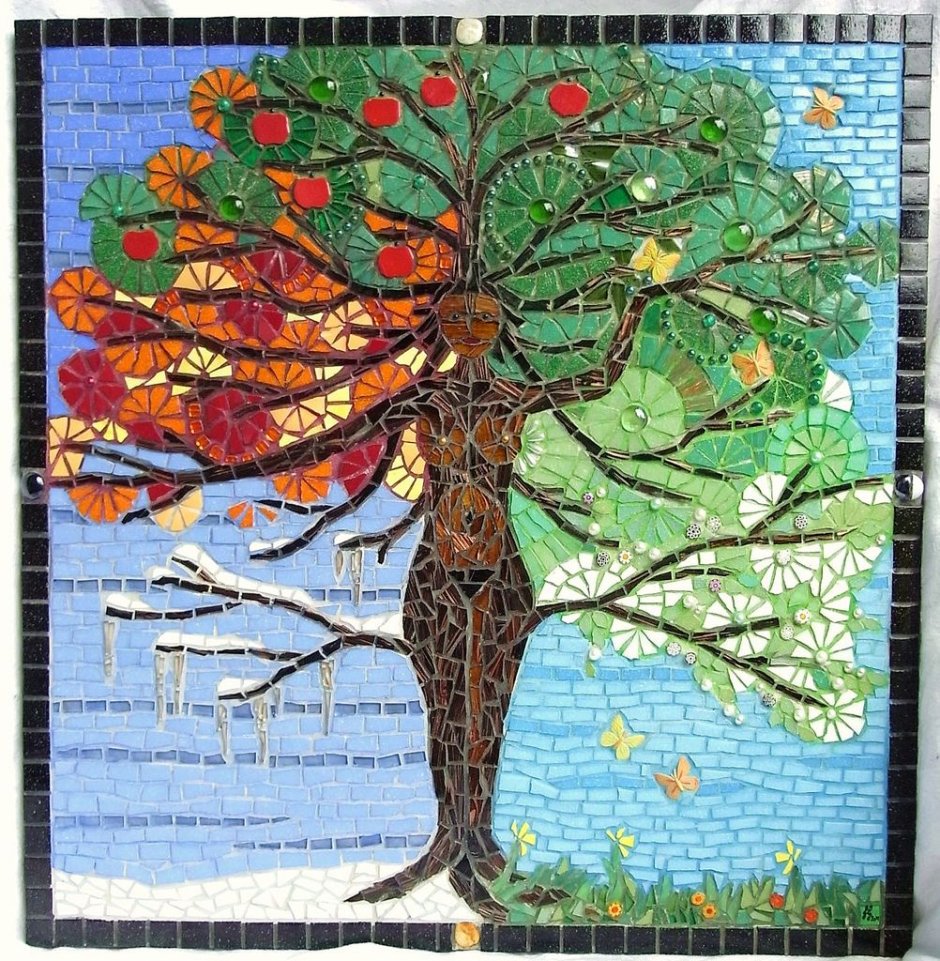 Дерево из мозаики