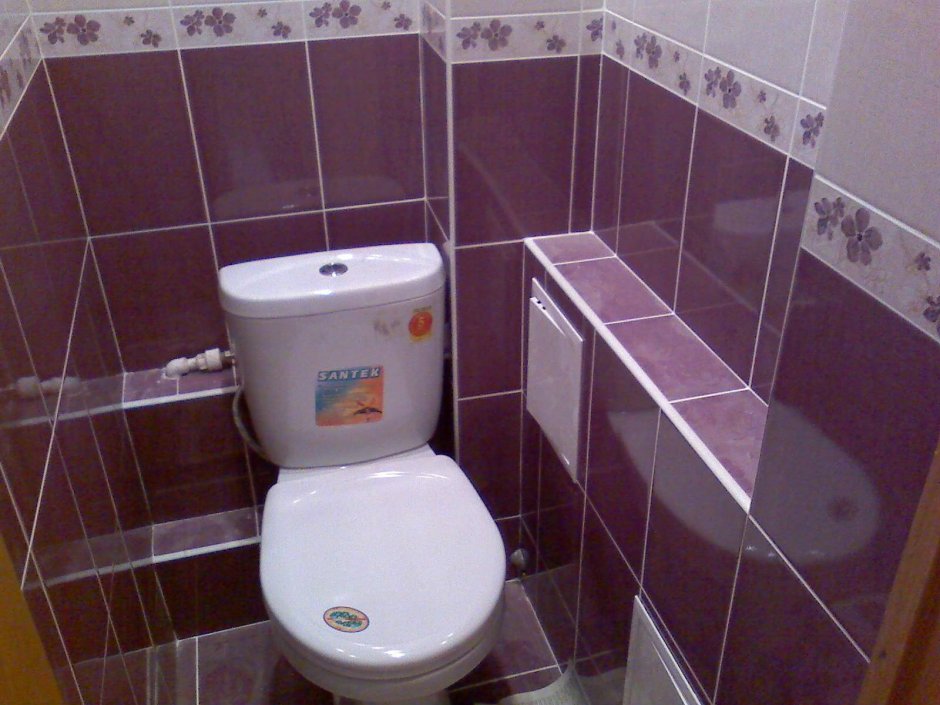 Отделка ванной и туалета плиткой