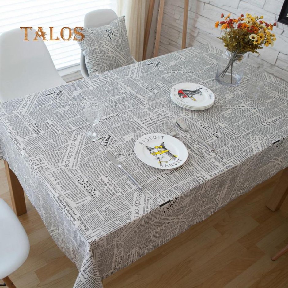 Скатерть на стол для кухни в интерьере