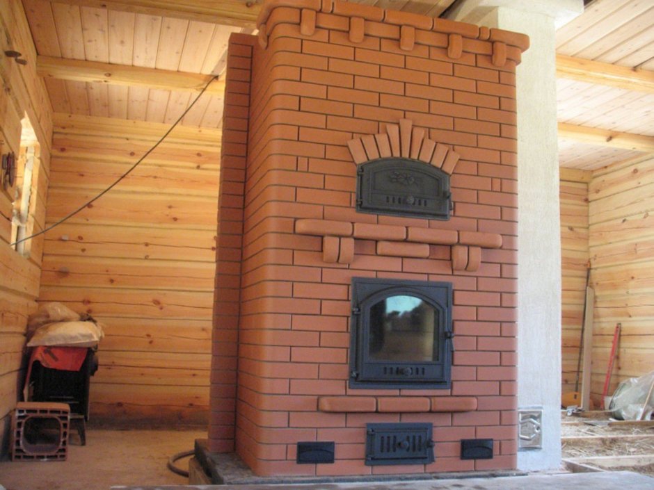 Отопительная кирпичная печь 100кв