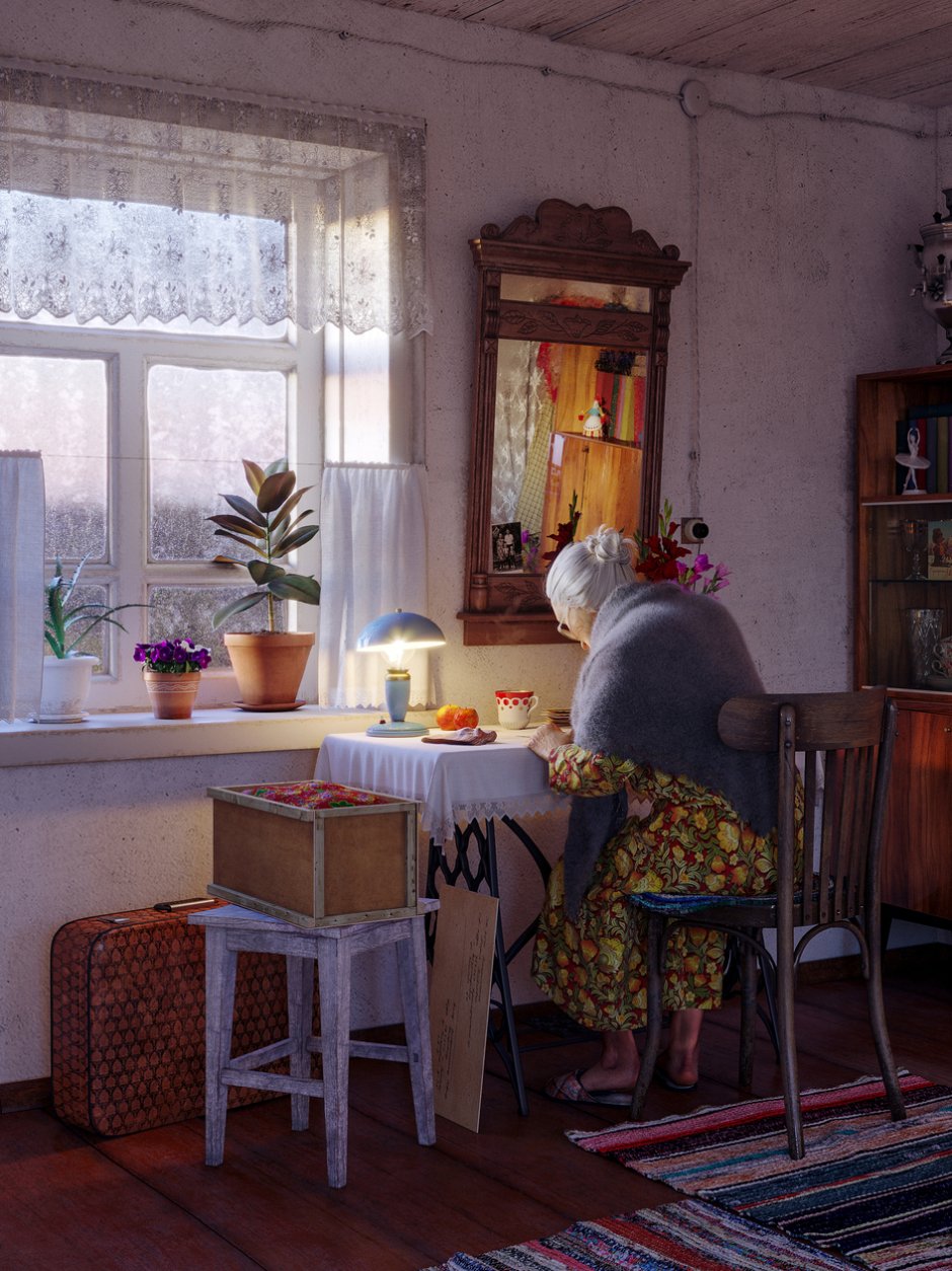 Деревенский Советский интерьер