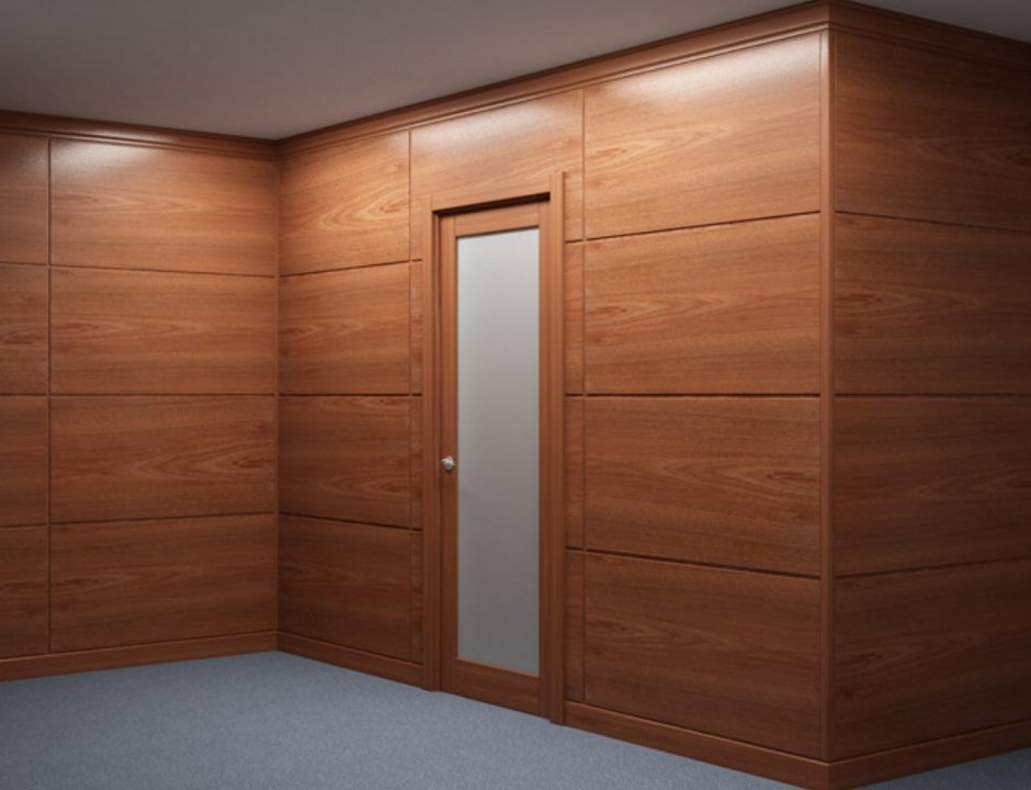 Шпонированные панели Wallhof Wood "тик"