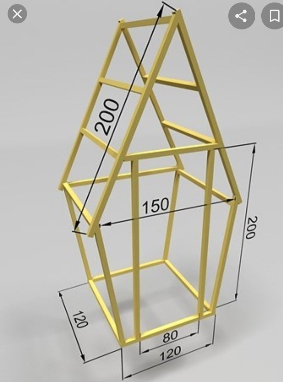 Чертежи дачного туалета Теремок с размерами и расходными материалами