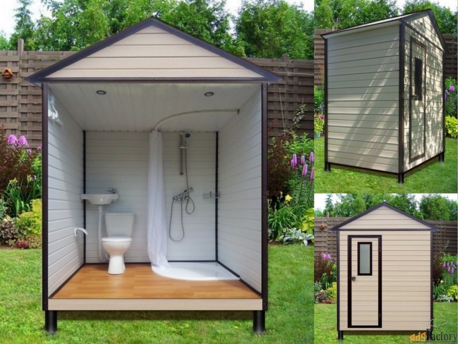 Туалет с душем для дачи