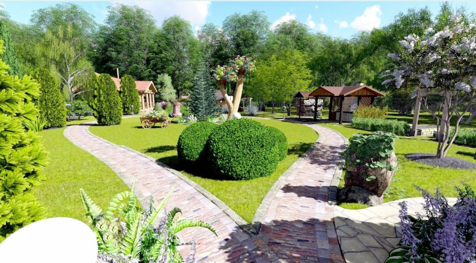 Landshaft uchastka Узбекистан
