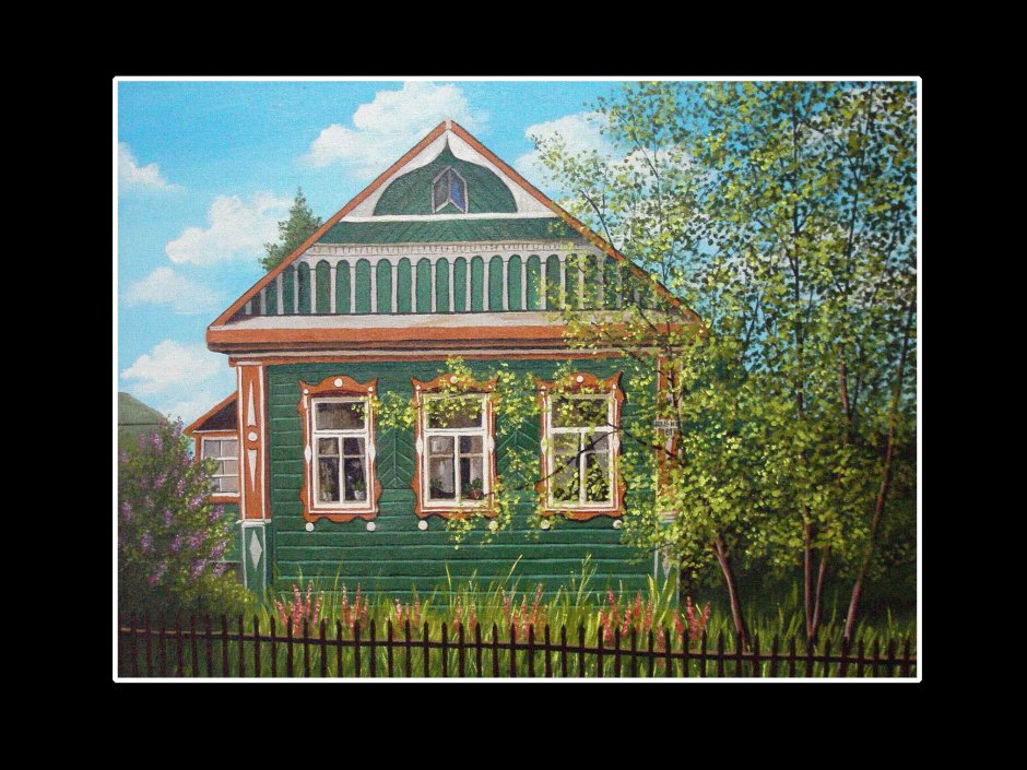 Деревенский Домикс тремя окнами