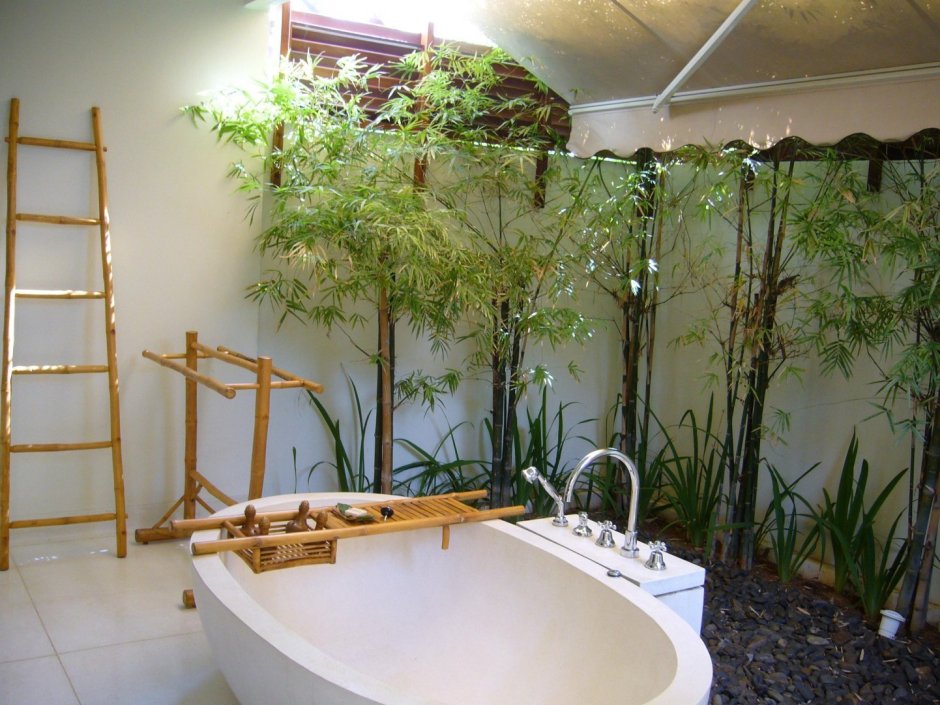 Ванна в стиле бамбук