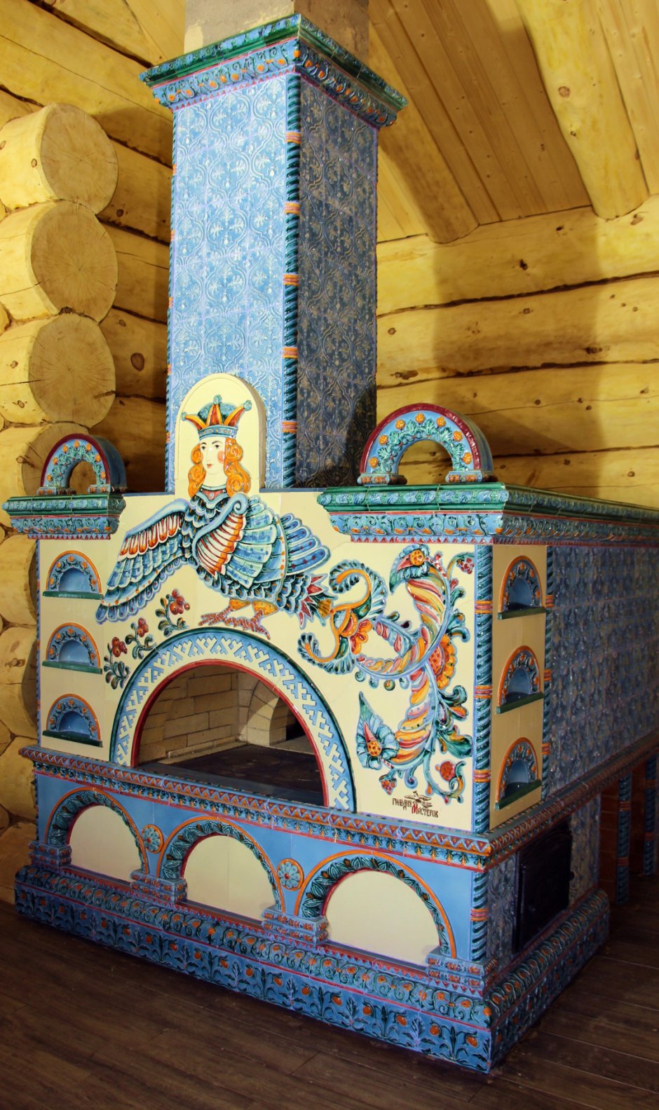 Печи с изразцами младенца
