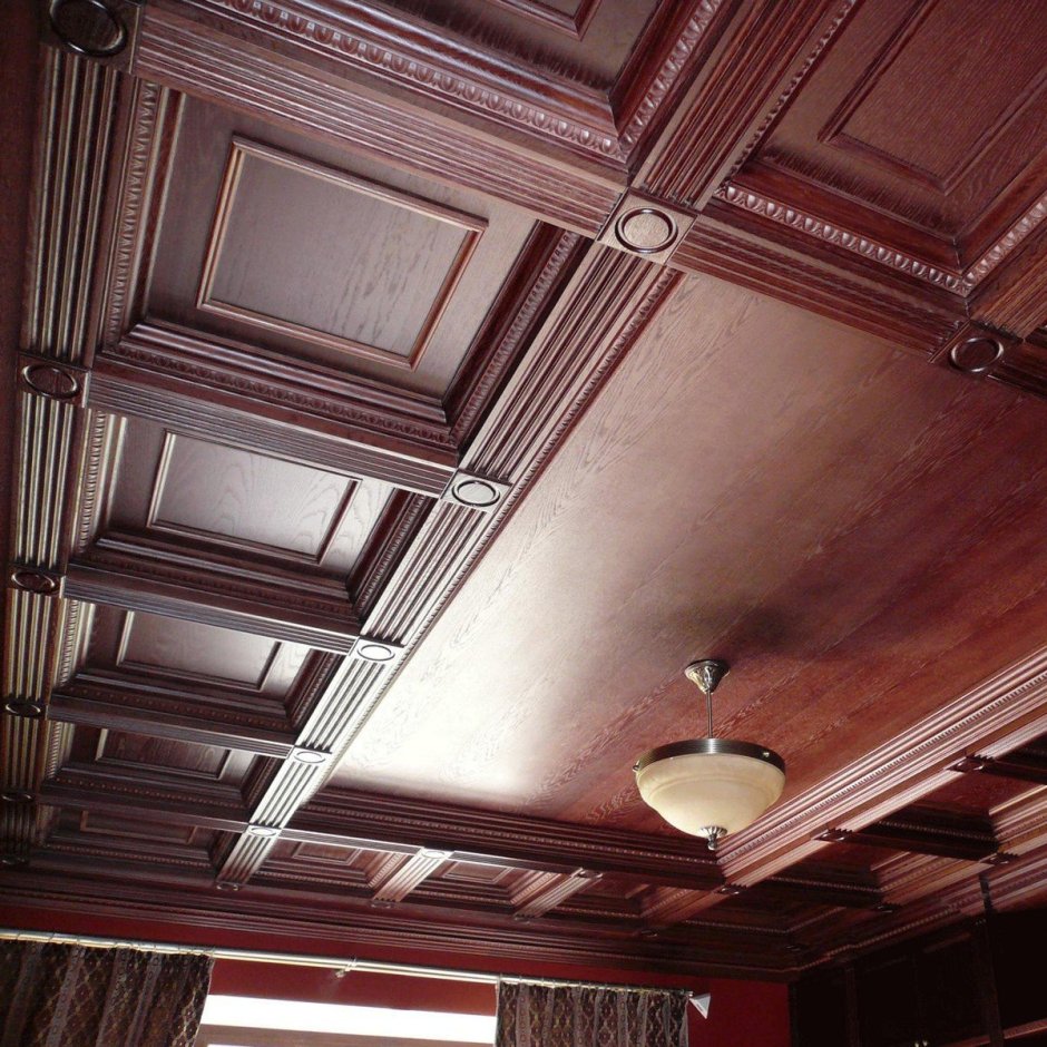Декоративные потолочные панели из дерева для внутренней отделки