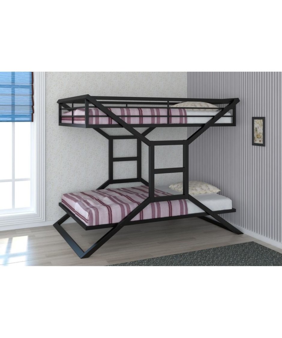 Двухэтажный кровать для детей из металла