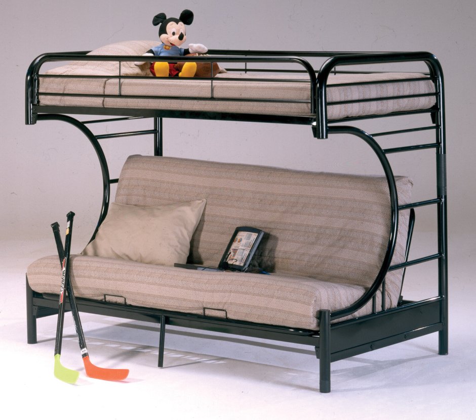 Детская двухэтажная кровать из металла