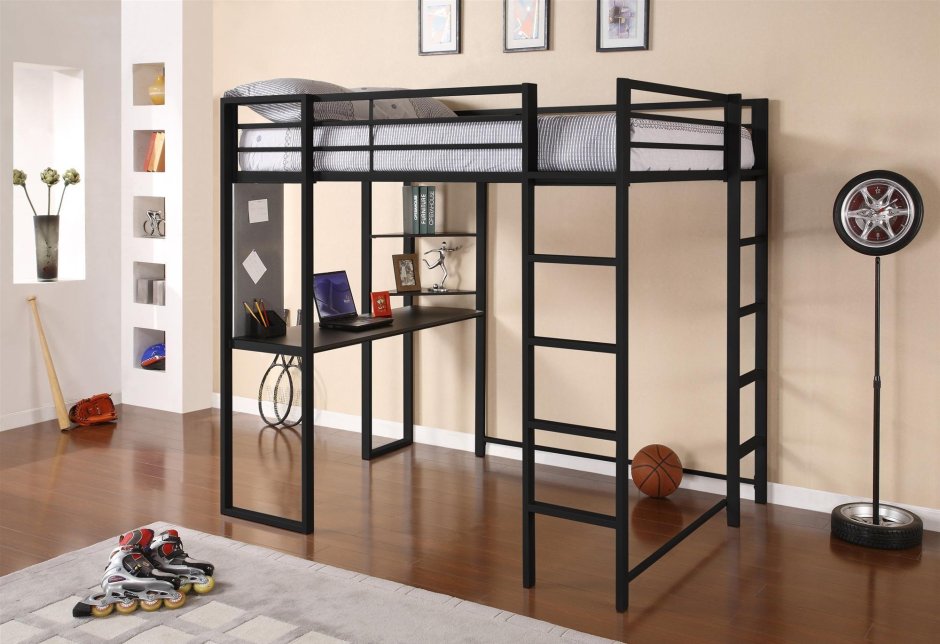 Twin Size Loft Bed Metal