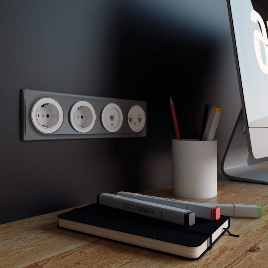 Выключатели ONEKEYELECTRO Florence в интерьере