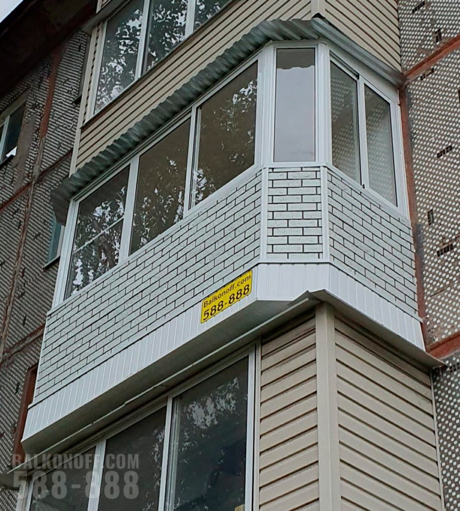 Отделка балкона с наоужи
