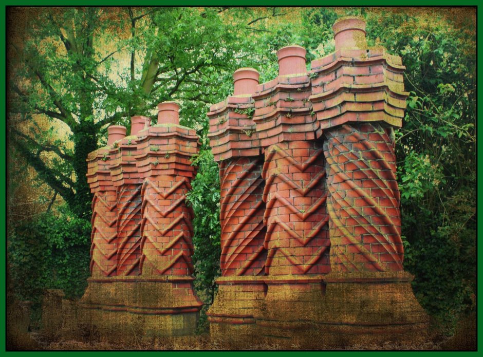 Уникальные винтовые колонны из кирпича