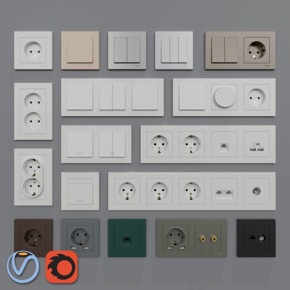 Выключатели Шнайдер электрик Atlas Design