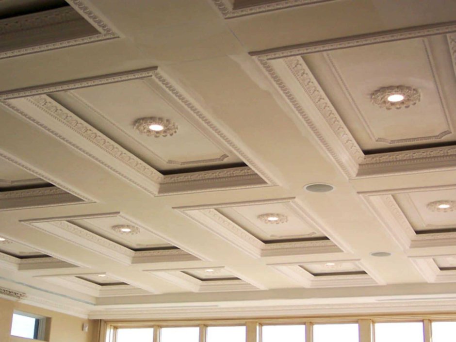 Кессонные потолки из полиуретана Европласт