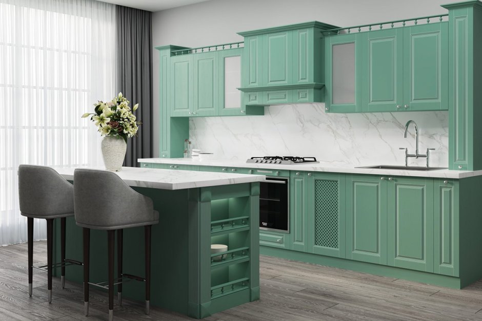 Патина дуб бирюза 77534