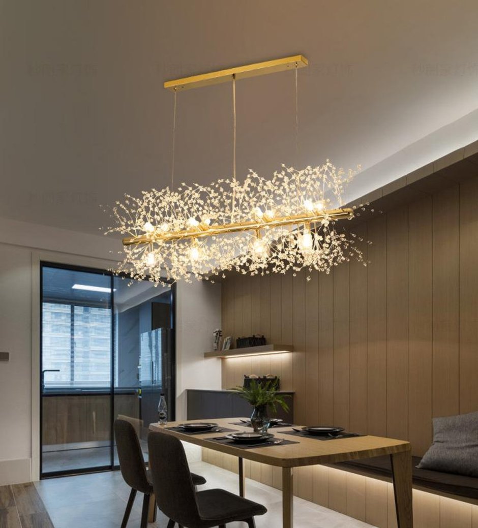 Люстра Round Glass Chandelier - Modern Style Living Room Lighting