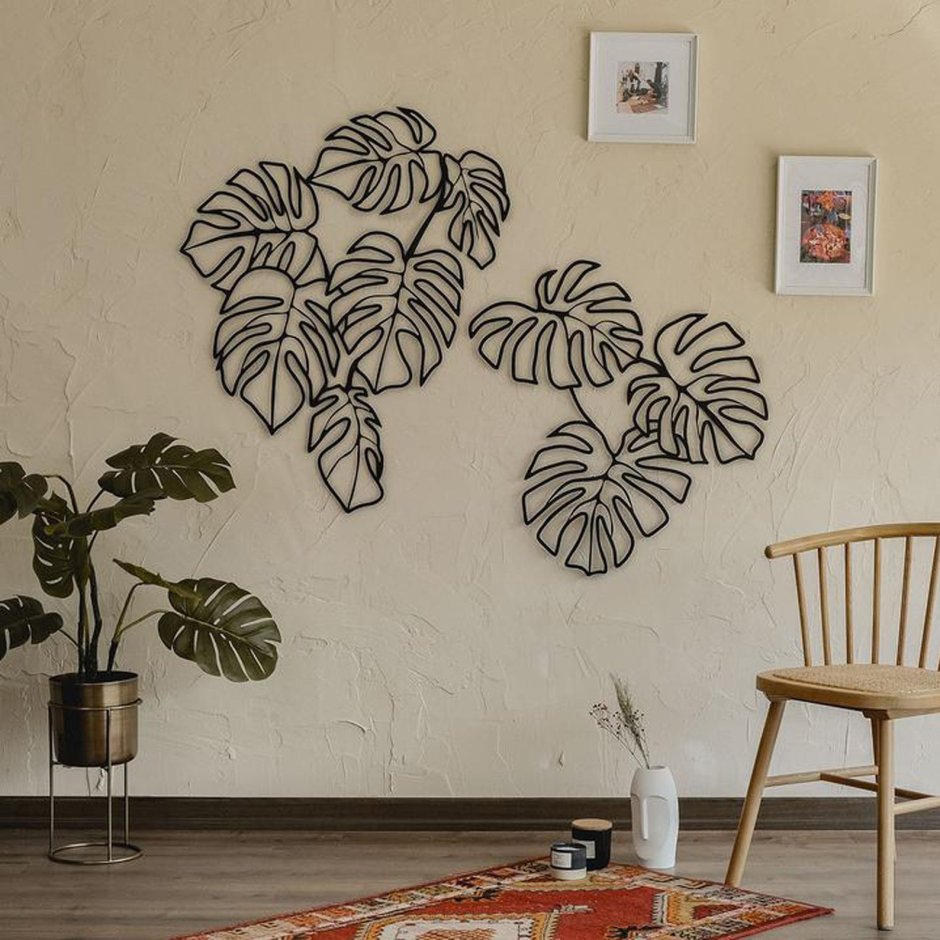 Monroe Monstera leaves Wall Decor cb2.