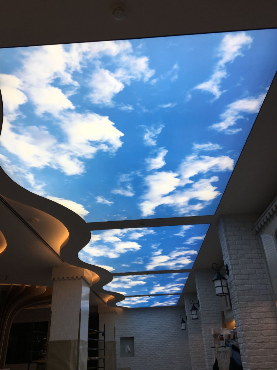 Потолок облака с подсветкой вата