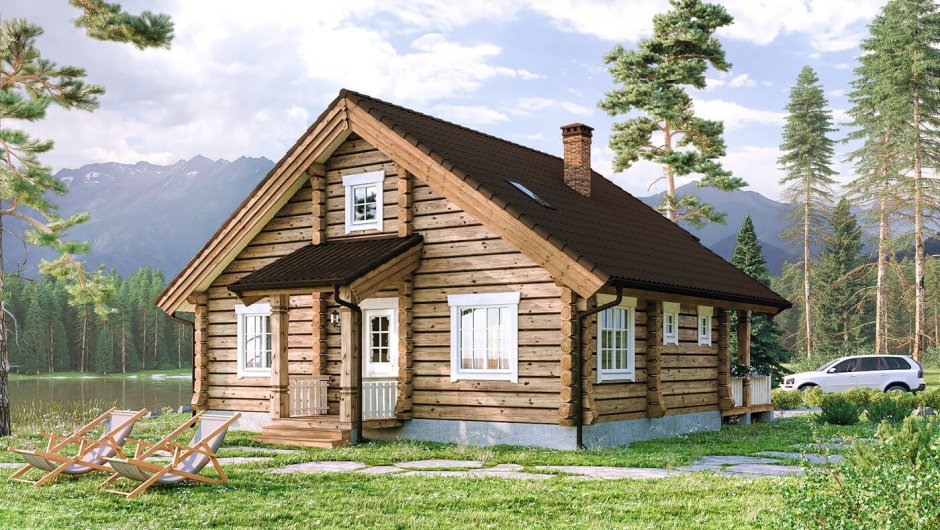 Норвежский деревянный дом одноэтажный