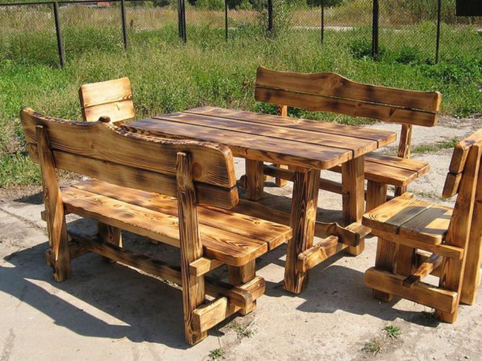 Мебель для беседки из дерева