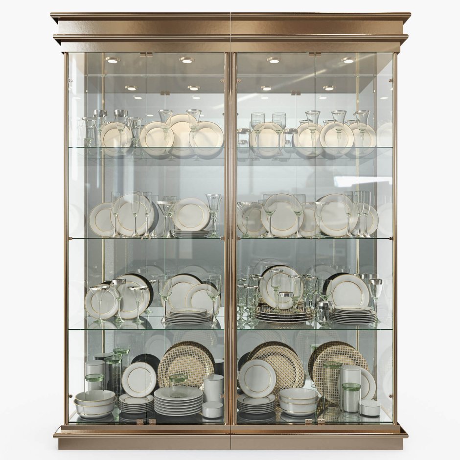 Birgit Israel - pair of American Brass display Cabinets
