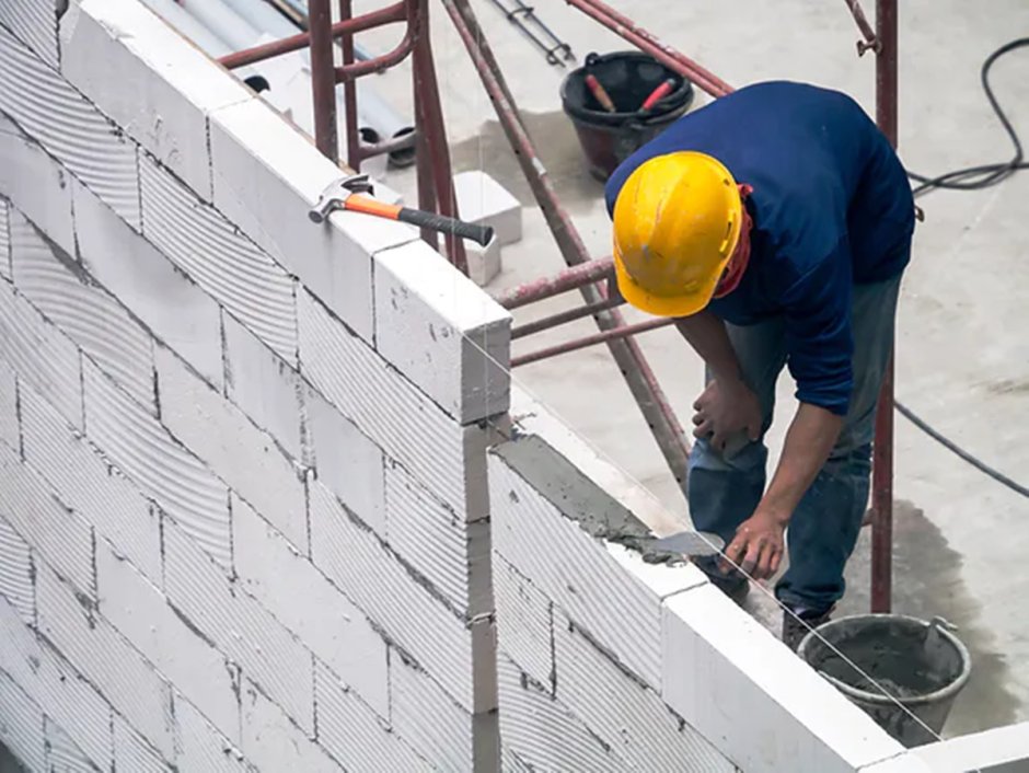 Перегородки из газобетонных блоков