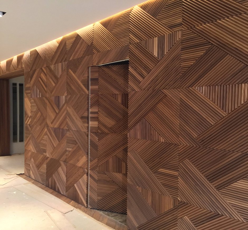 Шпонированные панели Topperfo Micro Ulme Stone Edition Acoustic Wood Panel