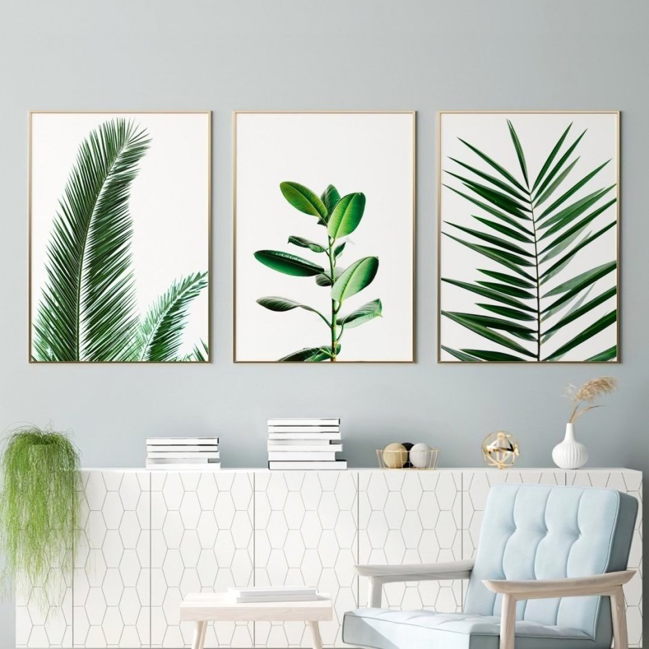 Постер пальмовые листья
