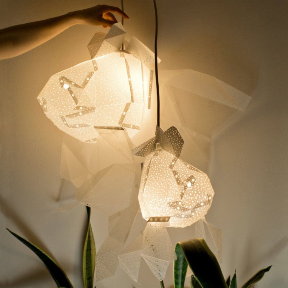 Необычные светильники из бумаги