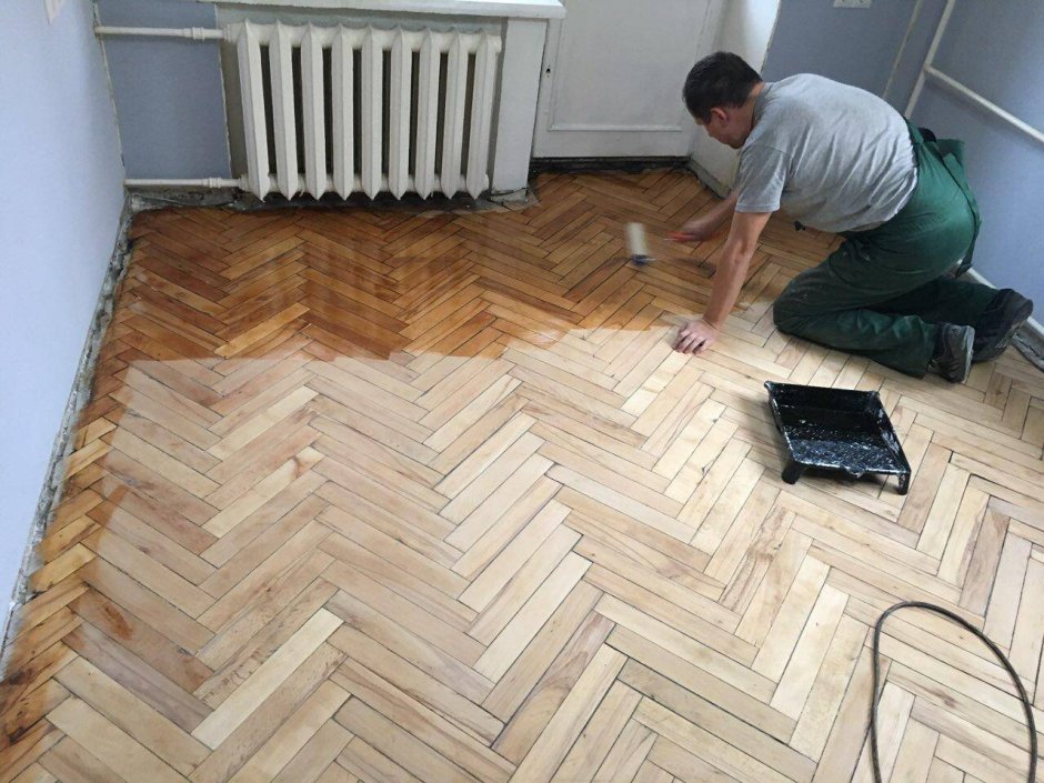 Отциклевать паркет