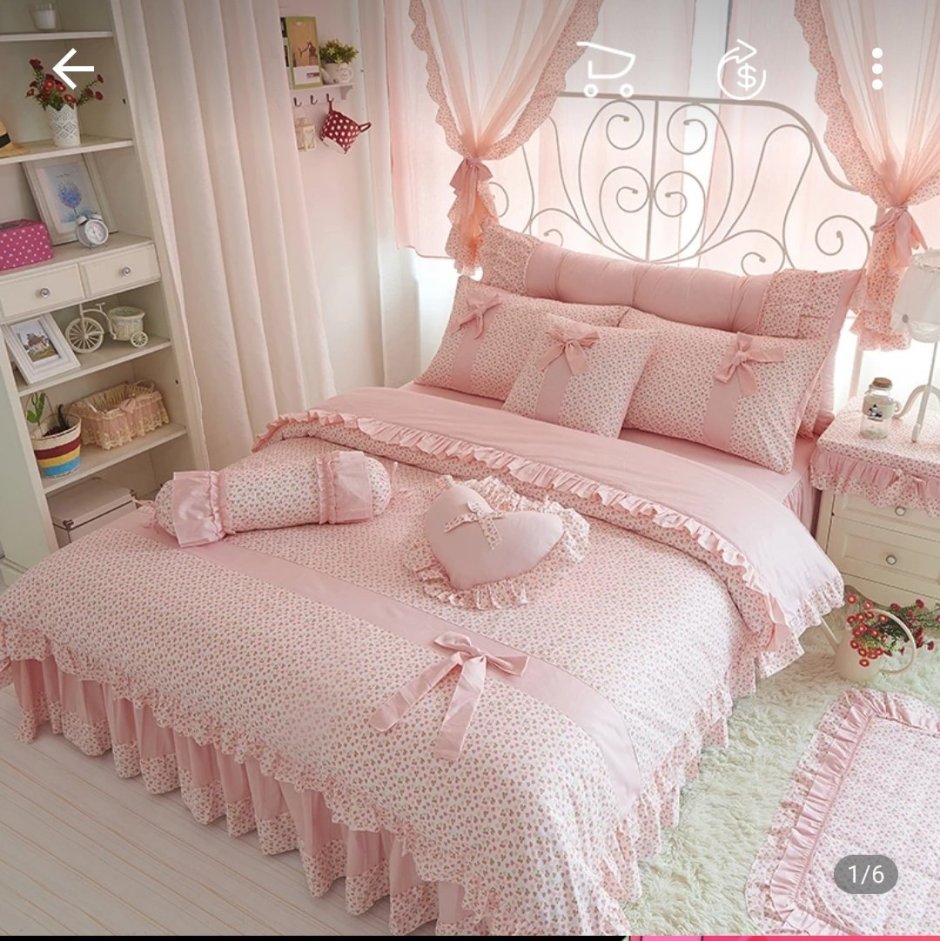 Розовое покрывало на кровать