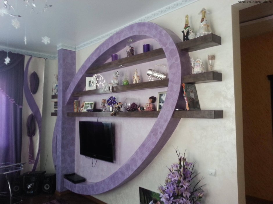 Арка с полками из гипсокартона