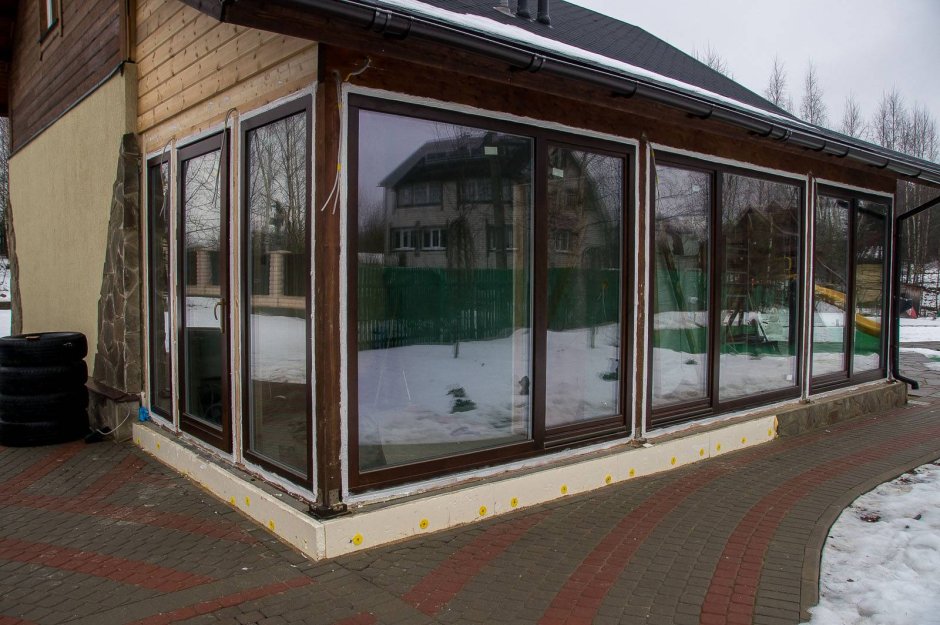 Пластиковое остекление веранды