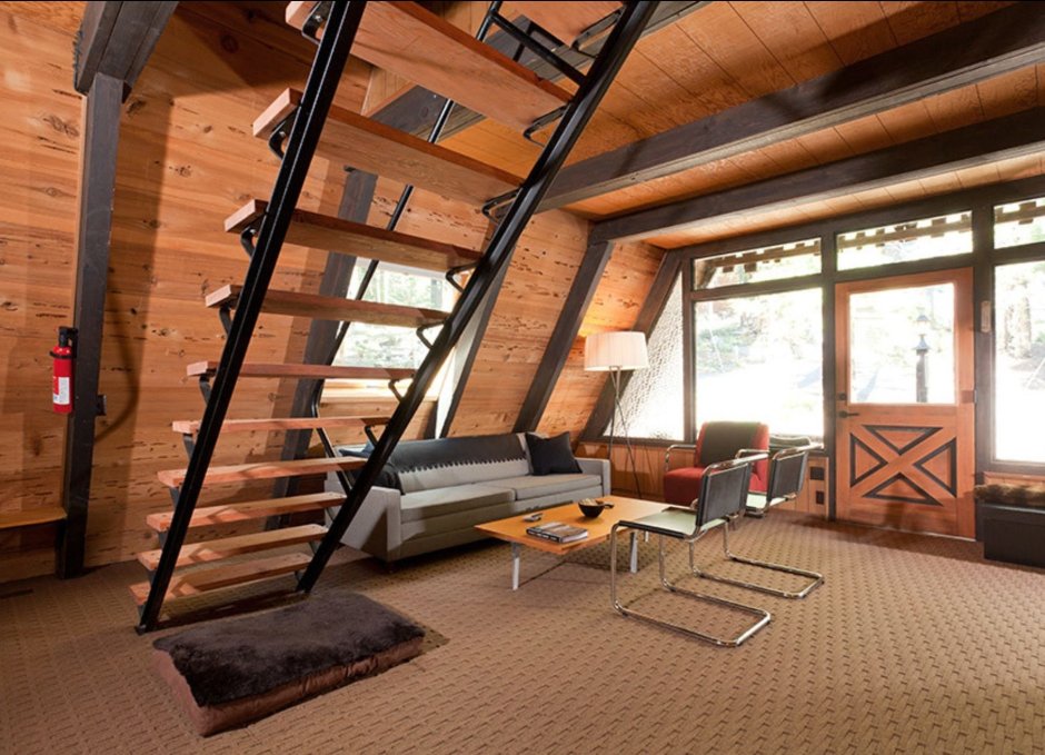 Дом шалаш а frame House. Интерьер