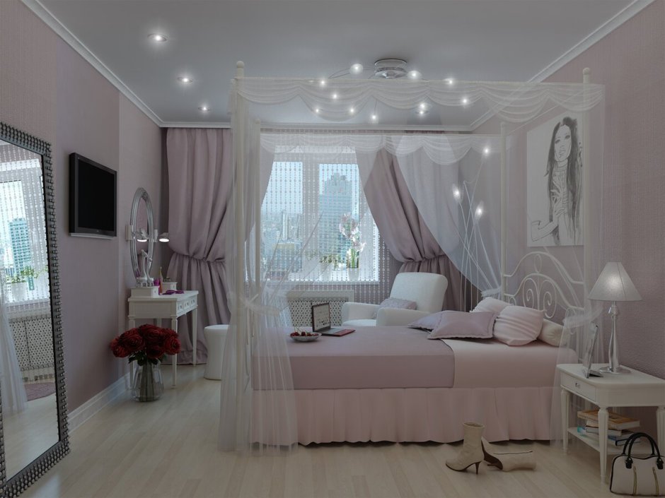 Дизайн спальни для девушки
