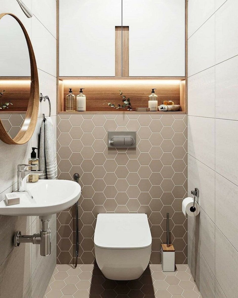 Туалет с раковиной дизайн