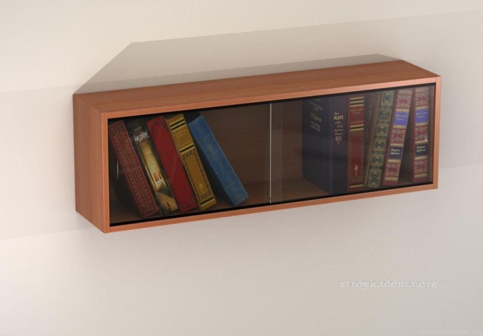 Книжная полка со стеклом ПКС-1 венге