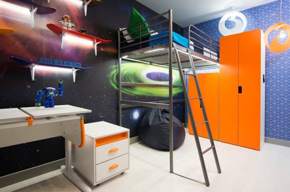 Детские комнаты в стиле космос