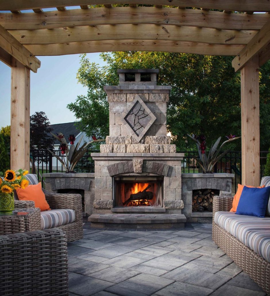 Камин уличный Fireplace 100x55x115