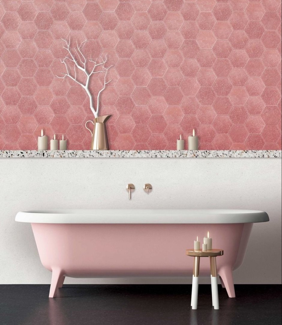 Розовая плитка