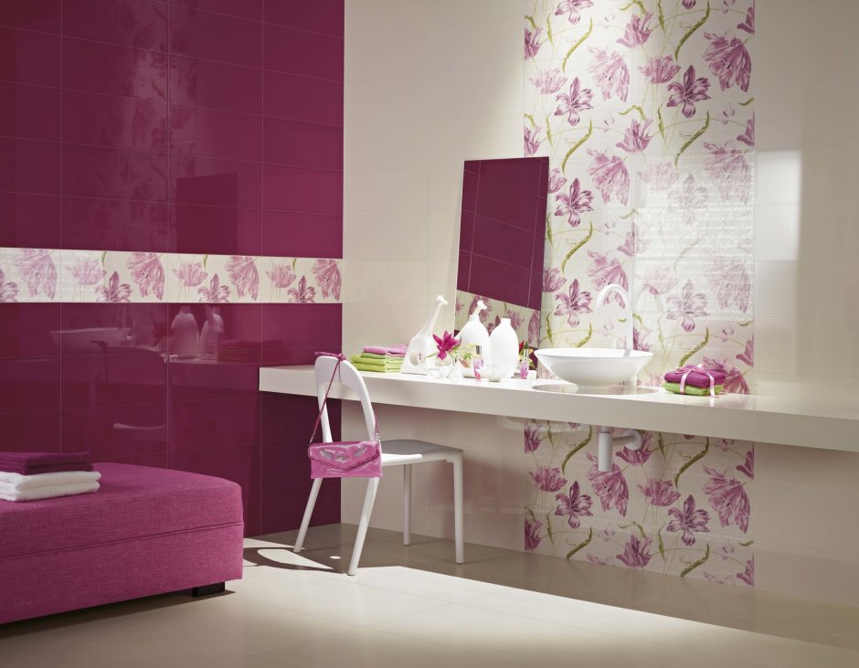 Керамическая плитка цвет фуксия