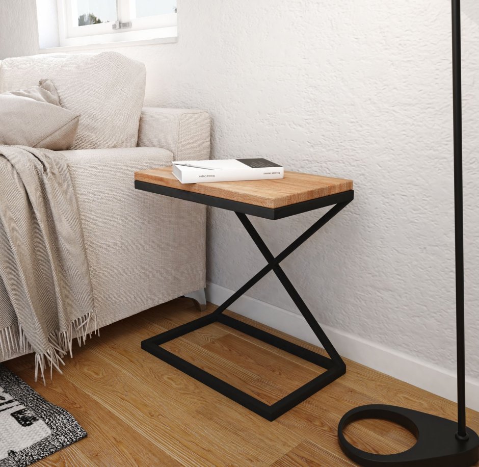 Журнальный стол, приставной столик Loft River, 40х40х46 см